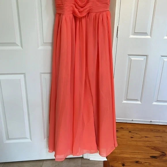 Hebeos A-Line/Princess Halter Sleeveless Ruched Floor-Length Chiffon Dresses - Picture 3 of 8